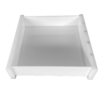 Bandeja Quadrada Em Acrílico Com Strass Branca - Imagem 3