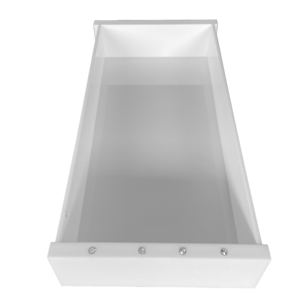 Bandeja Retangular Em Acrílico Com Strass Branca