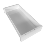 Bandeja Retangular Em Acrílico Com Strass Branca - Imagem 3