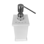 Saboneteira Líquida Acrílico Com Strass Branca - Imagem 3