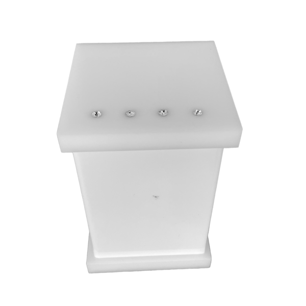 Porta Algodão e Cotonete em Acrílico Com Strass Branco