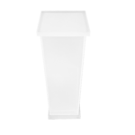 Porta Escova e Pasta De Dentes em Acrílico Sem Strass Branco