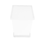 Porta Algodão e Cotonete em Acrílico Sem Strass Branco