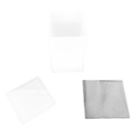 Porta Algodão e Cotonete em Acrílico Sem Strass Branco - Imagem 2