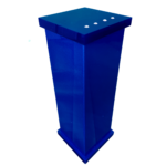 Porta Escova e Pasta De Dentes em Acrílico com Strass Azul Decor Acrílicos