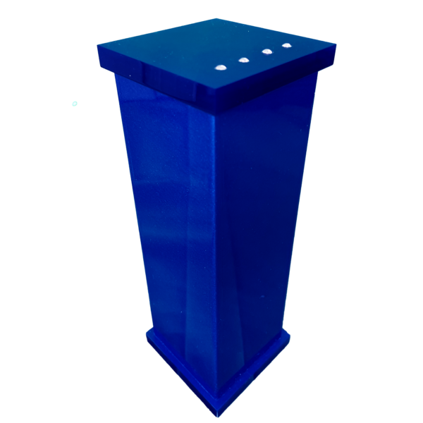 Porta Escova e Pasta De Dentes em Acrílico com Strass Azul Decor Acrílicos