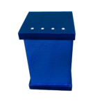 Porta Algodão e Cotonete em Acrílico C/ Strass Azul Decor Acrílicos - Imagem 3