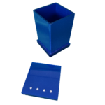 Porta Algodão e Cotonete em Acrílico C/ Strass Azul Decor Acrílicos - Imagem 2