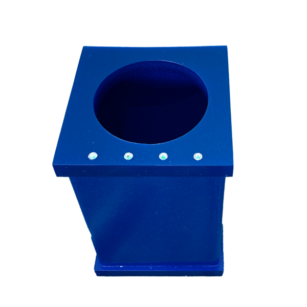 Pote Vazado em Acrílico Com Strass Azul Decor Acrílicos