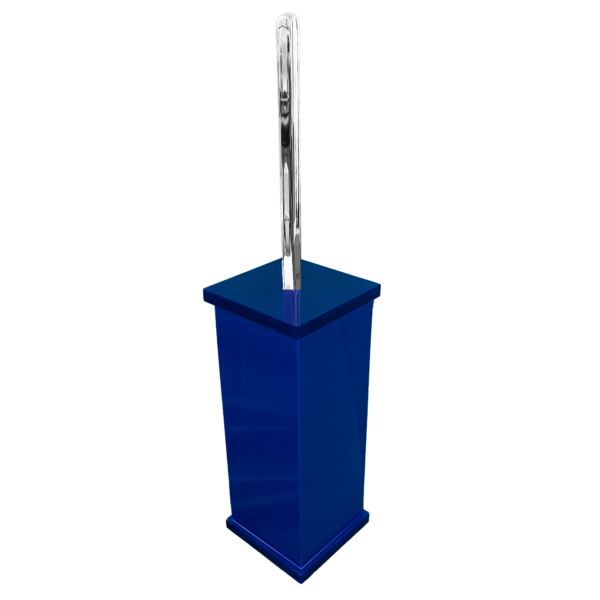 Escopino Escova Sanitária em Acrílico Sem Strass Azul Decor Acrílicos