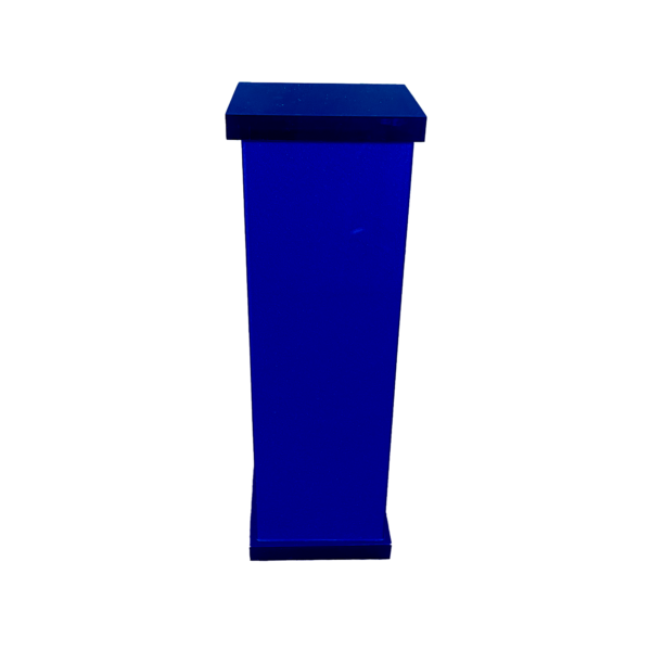 Porta Escova e Pasta De Dentes em Acrílico Sem Strass Azul Decor Acrílicos