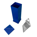 Porta Escova e Pasta De Dentes em Acrílico Sem Strass Azul Decor Acrílicos - Imagem 2