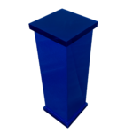 Porta Escova e Pasta De Dentes em Acrílico Sem Strass Azul Decor Acrílicos - Imagem 3