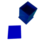 Porta Algodão e Cotonete em Acrílico Sem Strass Azul Decor Acrílicos - Imagem 2