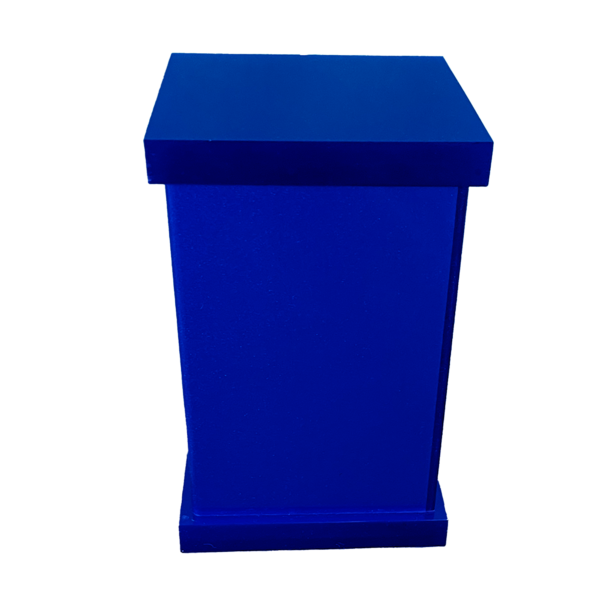 Porta Algodão e Cotonete em Acrílico Sem Strass Azul Decor Acrílicos