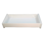 Bandeja Retangular Em Acrílico Sem Strass Branca