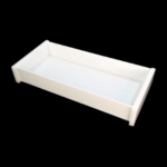 Bandeja Retangular Em Acrílico Sem Strass Branca - Imagem 2