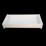 Bandeja Retangular Em Acrílico Sem Strass Branca - Imagem 3