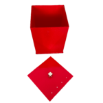 Lixeira Em Acrílico Quadrada Com Strass Cereja Decor Acrílicos - Imagem 3