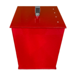 Lixeira Em Acrílico Quadrada Com Strass Cereja Decor Acrílicos - Imagem 2