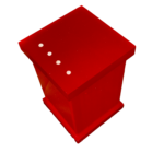 Porta Algodão e Cotonete em Acrílico Strass Cereja Decor Acrílicos