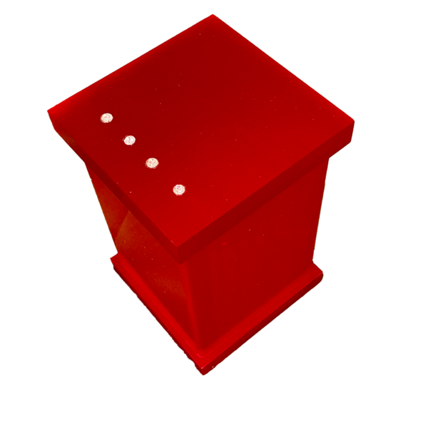 Porta Algodão e Cotonete em Acrílico Strass Cereja Decor Acrílicos