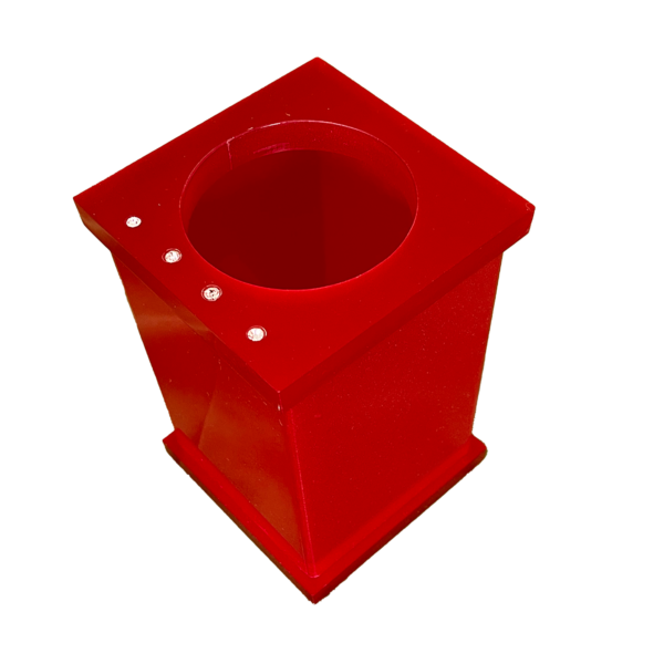 Pote Vazado em Acrílico Com Strass Cereja Decor Acrílicos