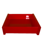 Bandeja Quadrada Em Acrílico Sem Strass Cereja Decor Acrílicos