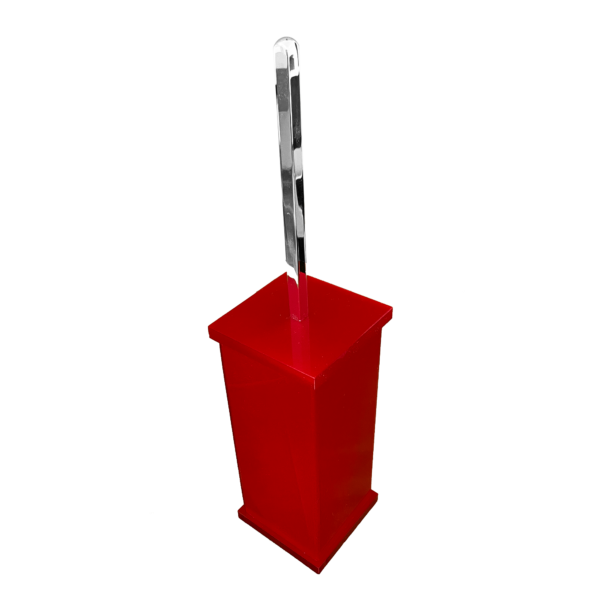 Escopino Escova Sanitária em Acrílico Sem Strass Cereja Decor Acrílicos