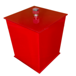 Lixeira Em Acrílico Quadrada Sem Strass Cereja Decor Acrílicos