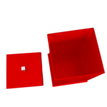 Lixeira Em Acrílico Quadrada Sem Strass Cereja Decor Acrílicos - Imagem 3