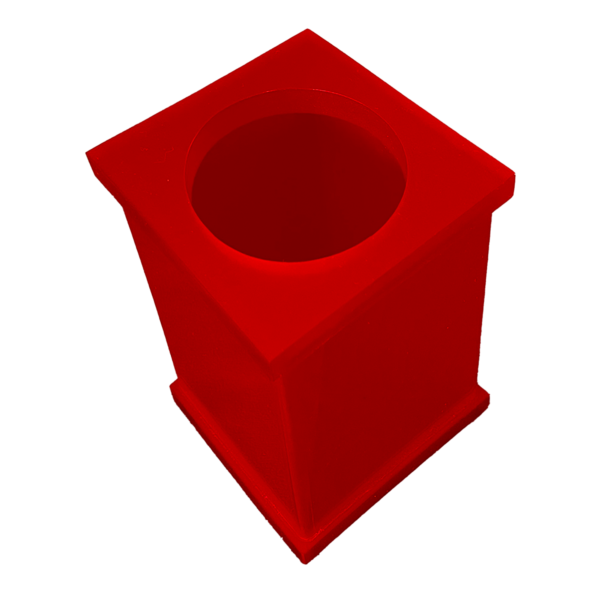 Pote Vazado em Acrílico Sem Strass Cereja Decor Acrílicos