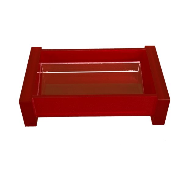 Saboneteira de Mesa Pia Bancada em Acrílico Sem Strass Cereja Decor Acrílicos