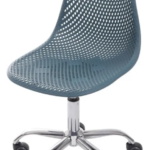 Cadeira Colmeia Rodízio Or Design 1119  Cor: azul petroleo