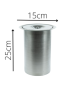 Lixeira Embutir Tampa Inox 304 e Balde em Alumínio - Luxo 3 Litros - Imagem 2