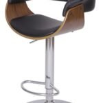 Banqueta Elba Base Metal Acolchoada Giratória Or Design 6652 Cor: Fendi