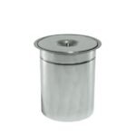 Lixeira de Embutir Pia 8 Litros em Inox Polido