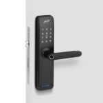 Fechadura Digital Imab D200 Biometria Bluetooth App Senha Tag Preta Reversível