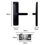 Fechadura Digital Imab D200 Biometria Bluetooth App Senha Tag Preta Reversível - Imagem 7