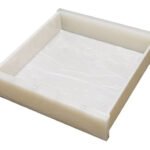 Bandeja Quadrada Em Acrílico Pérola Com Cristal Lavabo