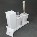 Kit Potes Em Acrílico Para Banheiro 4 Pçs Luxo K15br2 Branco - Imagem 4