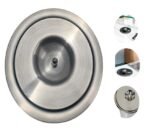 Lixeira Embutir Cozinha Granito Pia 3lts Inox Tampa Escovada