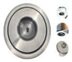 Lixeira Embutir Cozinha Granito Pia 5lts Inox Tampa Escovada - Imagem 2