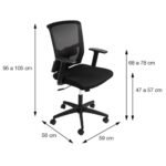 Cadeira Ergonômica para Escritório Diretor Relax Preta 3329 - Imagem 4