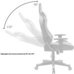 Cadeira de escritório Gamer Ergonômica Apoio Pés Preta 3315 - Imagem 5