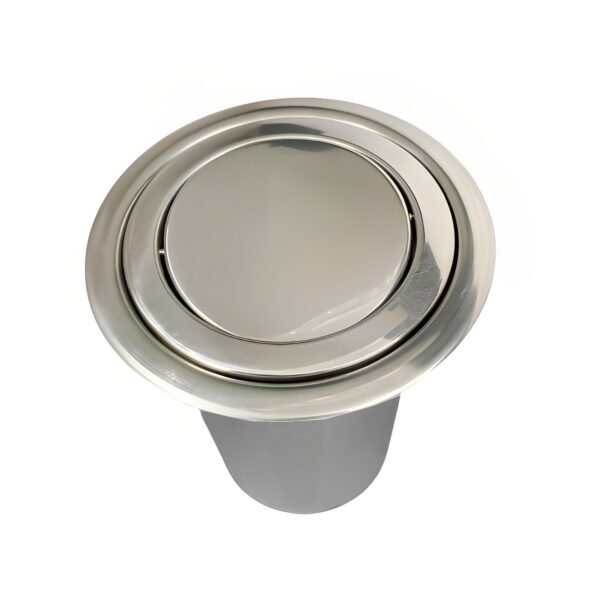 Lixeira de Embutir Inox Tampa Giratória - 12 Litros