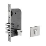 Fechadura Trinco Rolete 3 Pinos Alta Segurança Cilindro 7cm Cor: Quadrada Polida