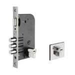 Fechadura Trinco Rolete 3 Pinos Alta Segurança Cilindro 9cm Cor: Quadrada Polida