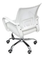 Cadeira De Escritório 3310 tok  Branca Com Estofado Rodizio - Imagem 3