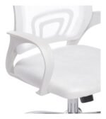 Cadeira De Escritório 3310 tok  Branca Com Estofado Rodizio - Imagem 4